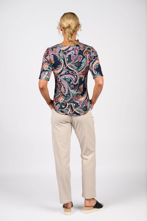 VASSALLI - Persia 3/4 sleeve round neck top
