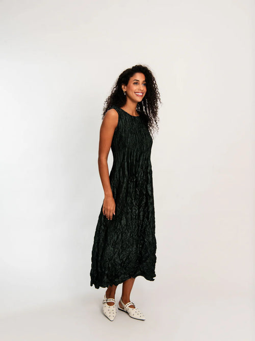 Alquema - Pippi Smash Dress in Metallic Forest