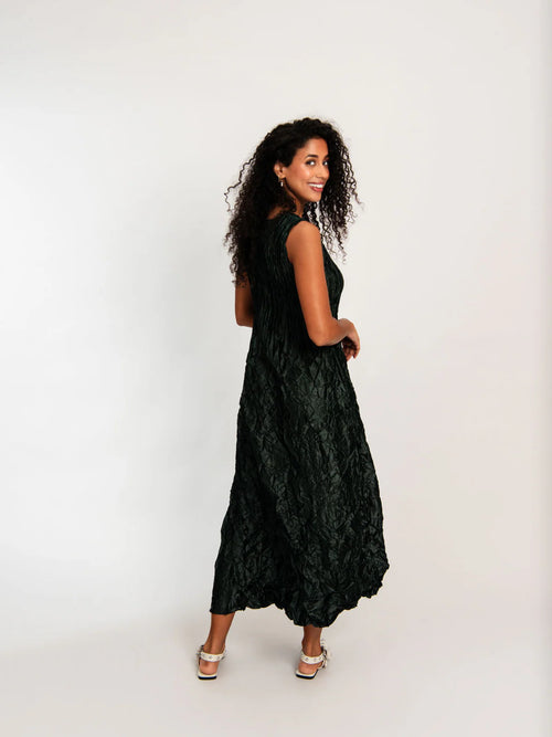 Alquema - Pippi Smash Dress in Metallic Forest