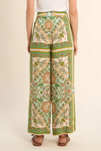 MOLLY BRACKEN WOVEN PANTS GREEN INES