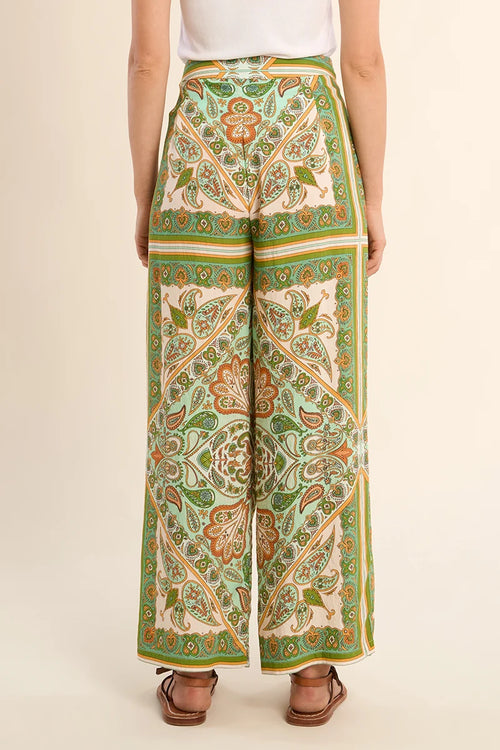 MOLLY BRACKEN WOVEN PANTS GREEN INES