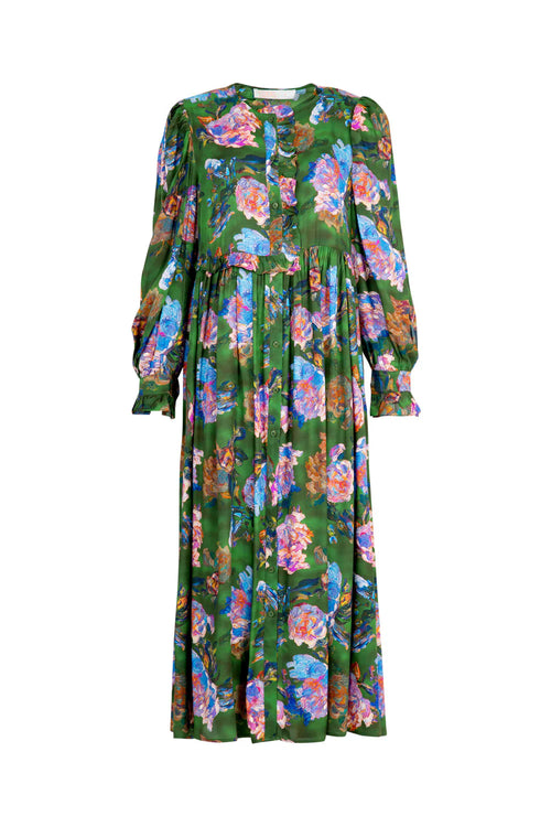 COOP - FLORAL FLAIR Dress - Brush Strokes Green