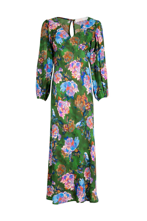 COOP - I MIGHT BE BIASED Dress - Brush Strokes Green