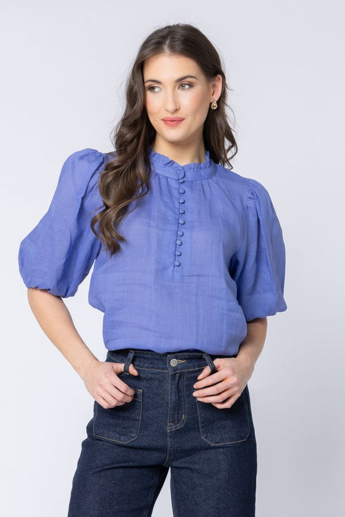 Leila + Luca - NINA Blouse - Royal