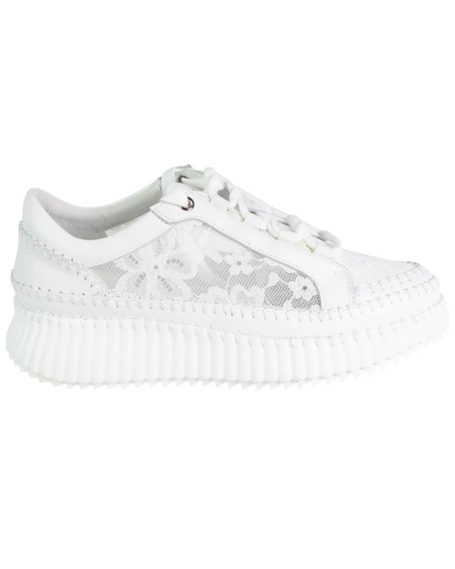 Hinako - Omeo Sneaker in White Lace