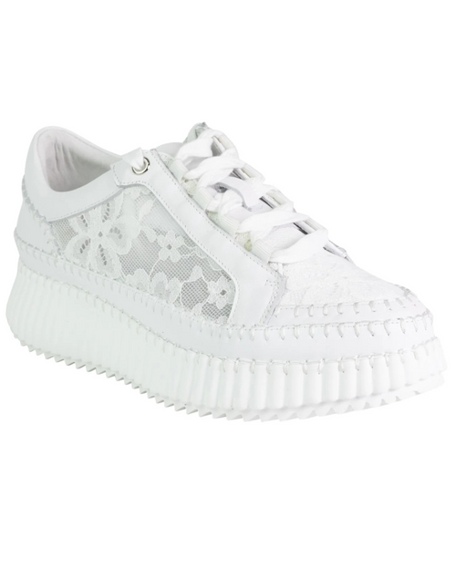 Hinako - Omeo Sneaker in White Lace