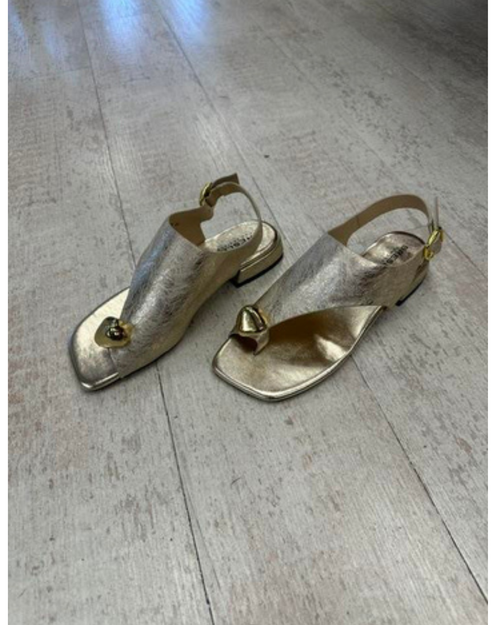 Bresley - Shyanne Sandal in Gold Crackle