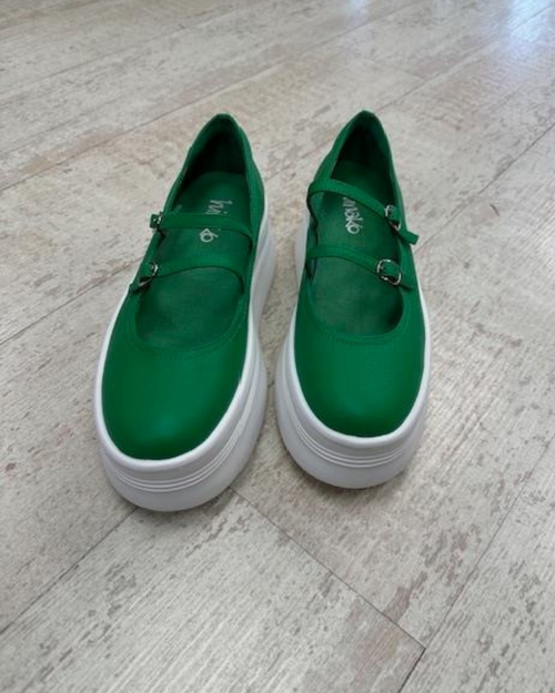 Hinako - Sawtell Mary Jane Pump in Emerald Green