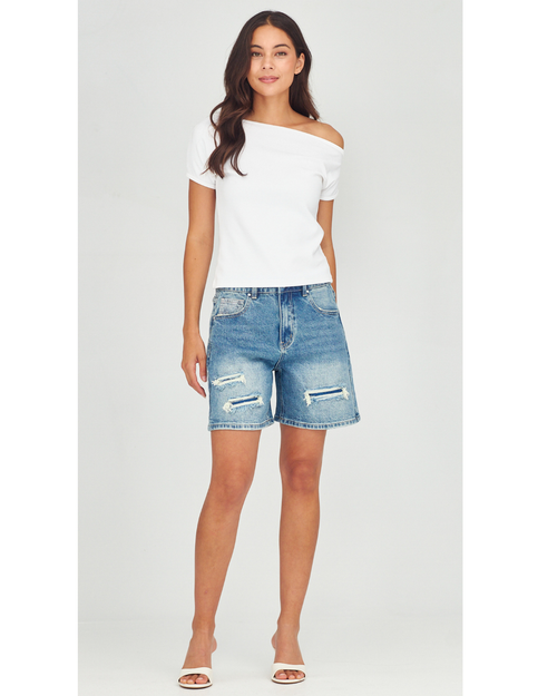 Junkfood - Disco Short in Dk Denim