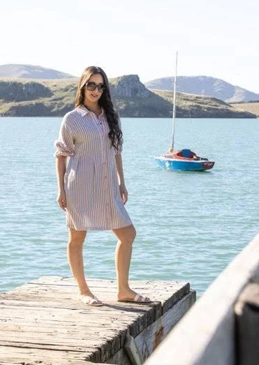 Knewe - PIPER Dress K1045 - Candy /Apple Stripe