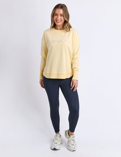 FOXWOOD - Simplified Metalic Crew in Lemon/Pink