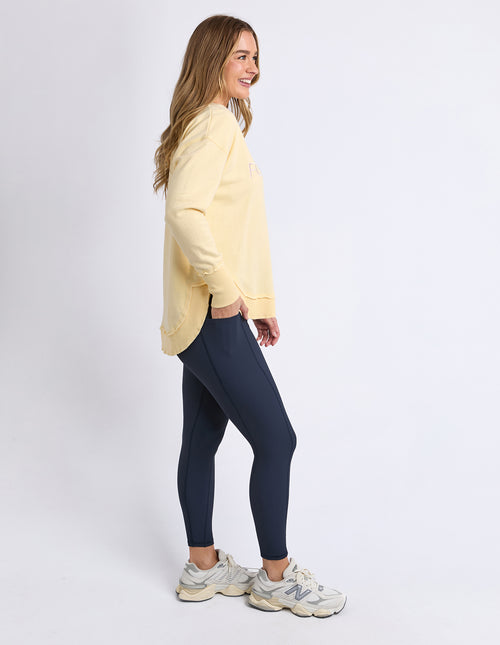 FOXWOOD - Simplified Metalic Crew in Lemon/Pink