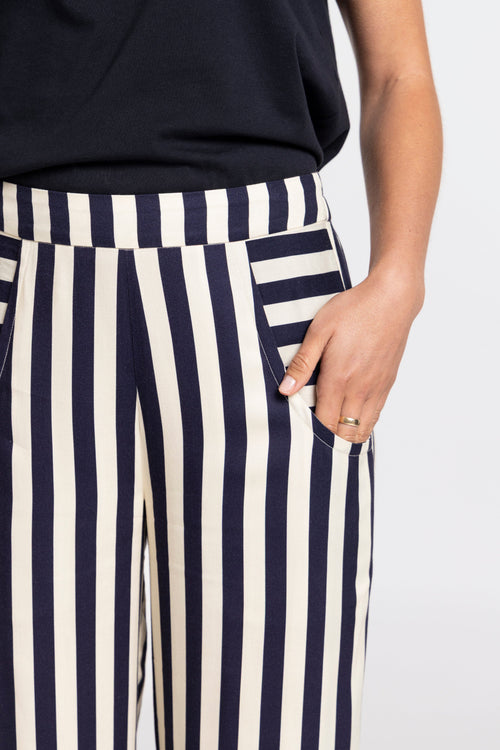 MI MOSO - SIENNA Pant - Navy Stripe