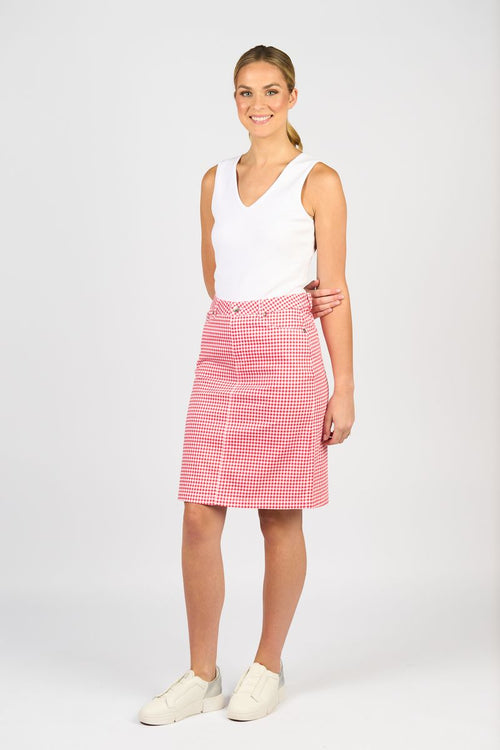 Vassalli - Printed Lightweight Skirt with Centre Back Vent 2101