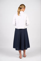 Vassalli - Denim Jacket 2101 - White with Contrast Panels