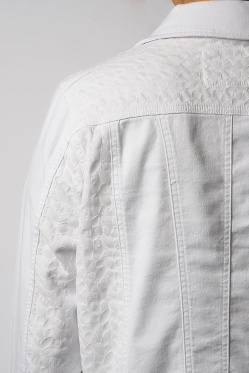 Vassalli - Denim Jacket 2101 - White with Contrast Panels
