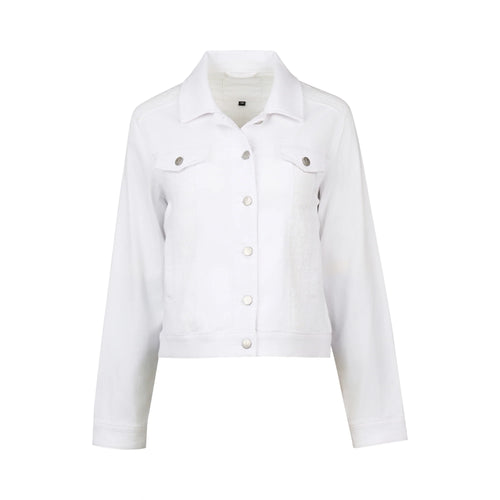Vassalli - Denim Jacket 2101 - White with Contrast Panels