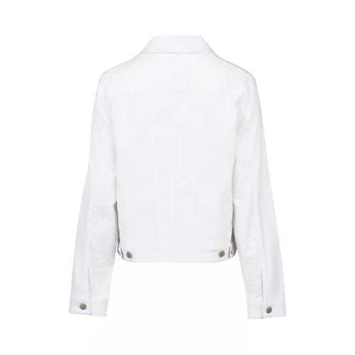 Vassalli - Denim Jacket 2101 - White with Contrast Panels