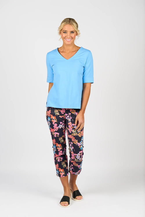 Vassalli 4264 V Neck Tee Sky Blue