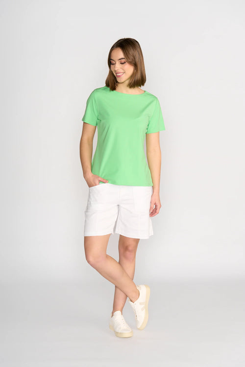 Vassalli 4489 Boat Neck Top - Clover green