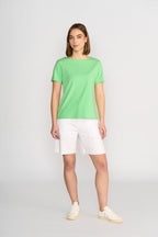 Vassalli 4489 Boat Neck Top - Clover green