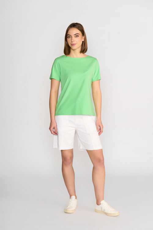 Vassalli 4489 Boat Neck Top - Clover green