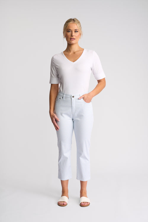 Vassalli - Arrival Pant in Blue Gingham