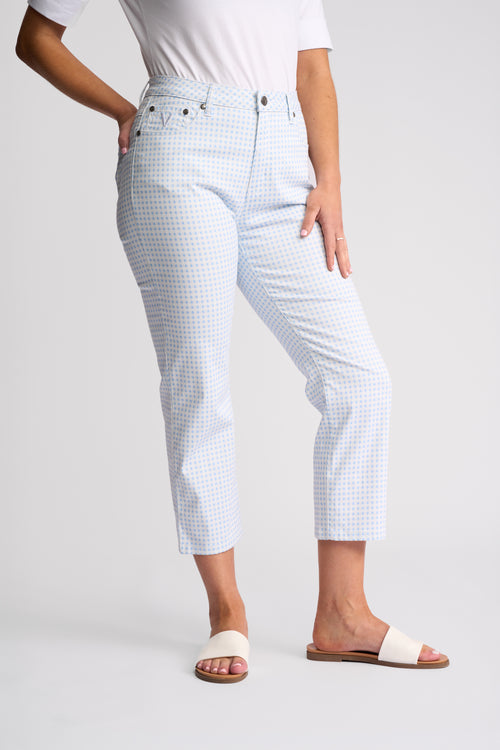 Vassalli - Arrival Pant in Blue Gingham