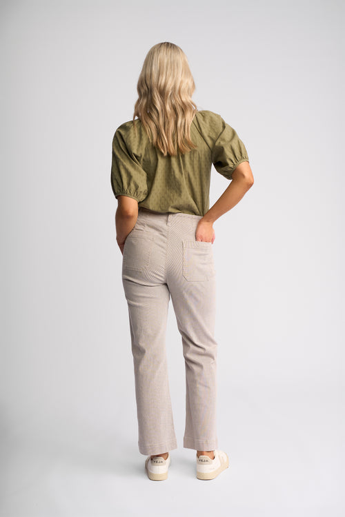 Vassalli - Daily Jean in Ecru Stripe