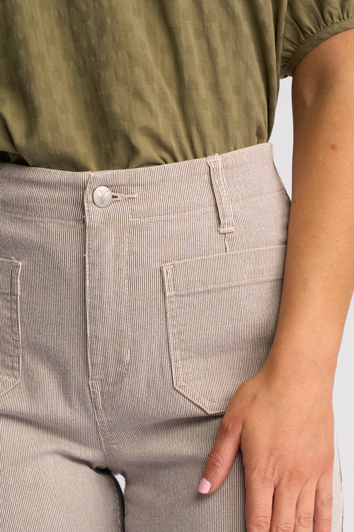 Vassalli - Daily Jean in Ecru Stripe