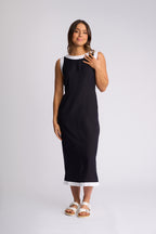 Vassalli - Oak Dress in Ink/White