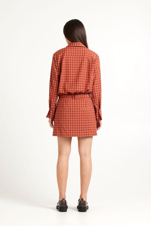 Tuesday - GEORGE Shirt - Brick Plaid