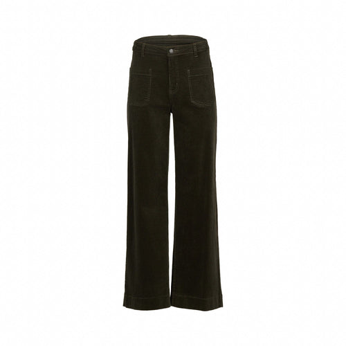 KNEWE - ROXIE Hunter Green Wide Leg Cords K7089C