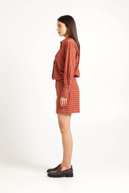 Tuesday - GEORGE Shirt - Brick Plaid